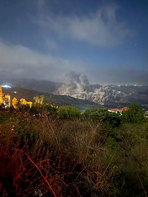 הפיצוץ המבוקר בבופור, תיעוד מהרשתות בלבנון