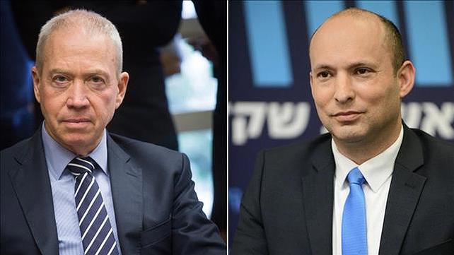השרים נפתלי בנט ויואב גלנט, 2019