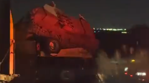 אסון בכביש 6: גבר נהרג לאחר שנפל על משאיתו טנק סמוך למחלף שורק
