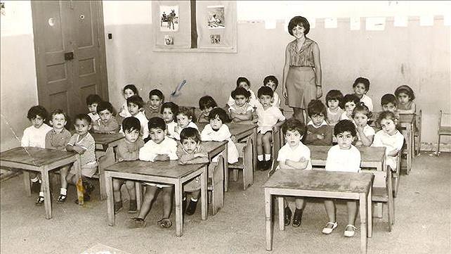 תמונה שצולמה בבית ספר "תלמוד תורה" משנת 1970 - לבנון, ביירות