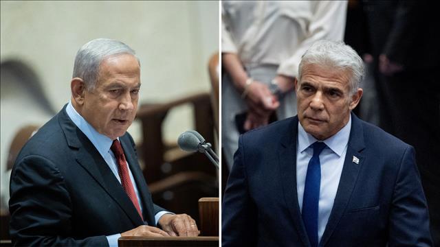 יאיר לפיד, בנימין נתניהו, יוני 2022