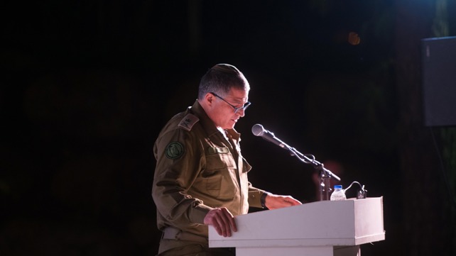 דוד זיני בטקס הפרידה מצה"ל