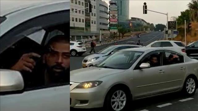 המשטרה עצרה חשוד באיומים באקדח על מפגינים במחלף הסירה בהרצליה, 29.08.20