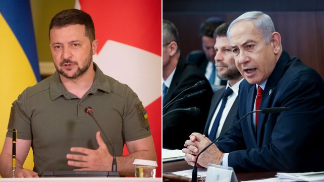 בנימין נתניהו וולדימיר זלנסקי
