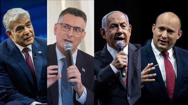 יאיר לפיד, גדעון סער, נפתלי בנט, בנימין נתניהו