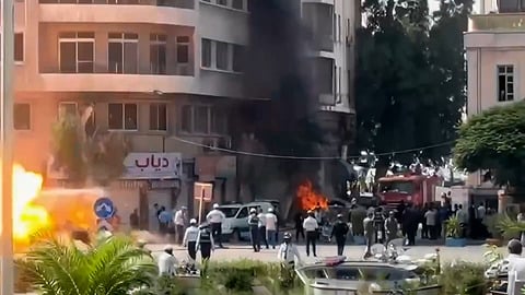 מטענים התפוצצו בדמשק - בזמן שנשיא צרפת מקרון ביקר בסוריה