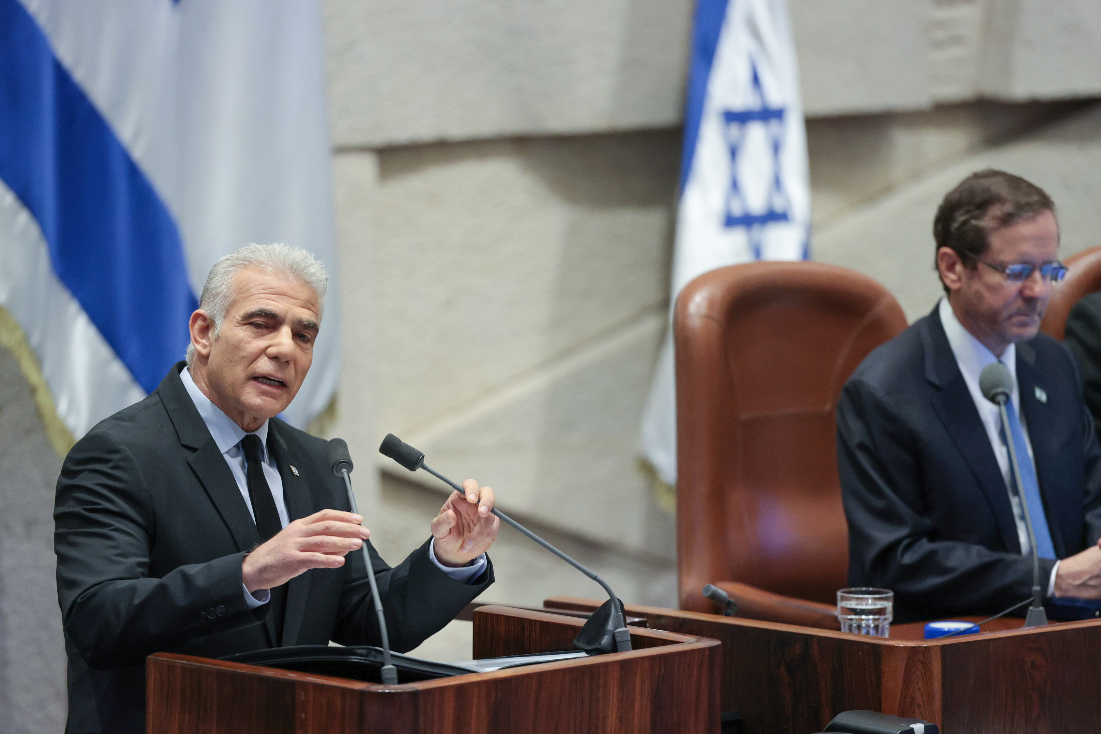 יאיר לפיד בישיבת הפתיחה של המושב השני בכנסת