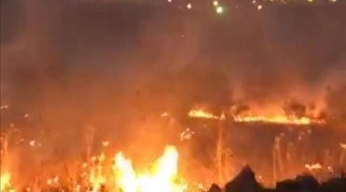 חשד להצתה: שריפה במטע פלסטיני בשומרון