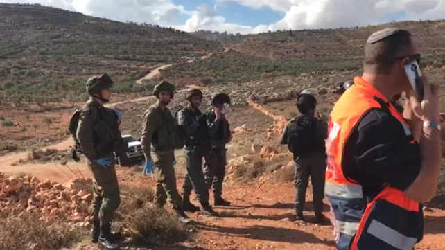 חיילים במקום האירוע בקוסרא, אתמול