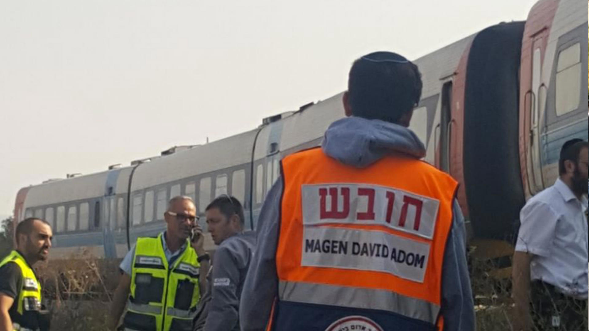 זירת תאונת הרכבת סמוך לצרעה