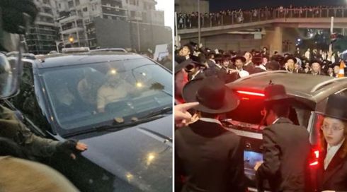 מפגינים נגד הגיוס תקפו את גולדקנופף ברכבו - המשטרה חילצה את השר