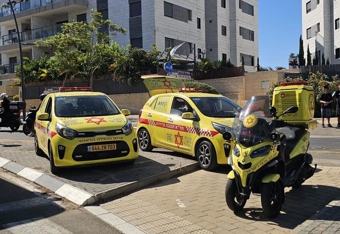 זירת התאונה בראש העין