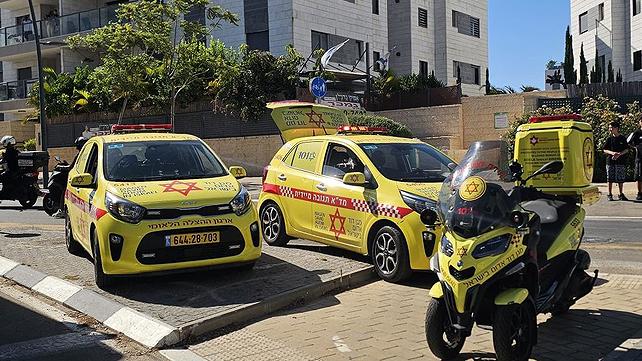 זירת התאונה בראש העין