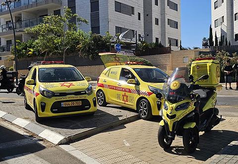 זירת התאונה בראש העין