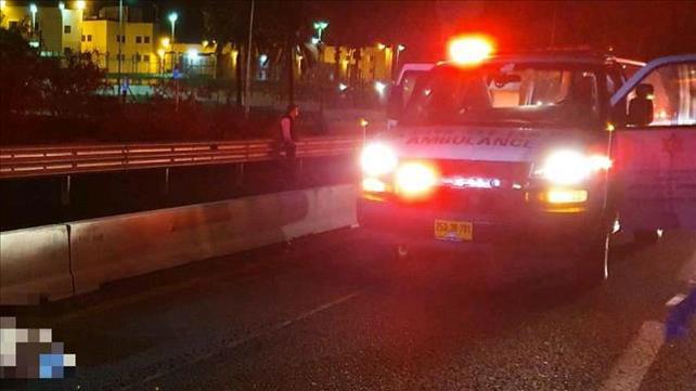 זירת התאונה בכביש 4, ליד מחלף בני דרור, 5 במארס 2020