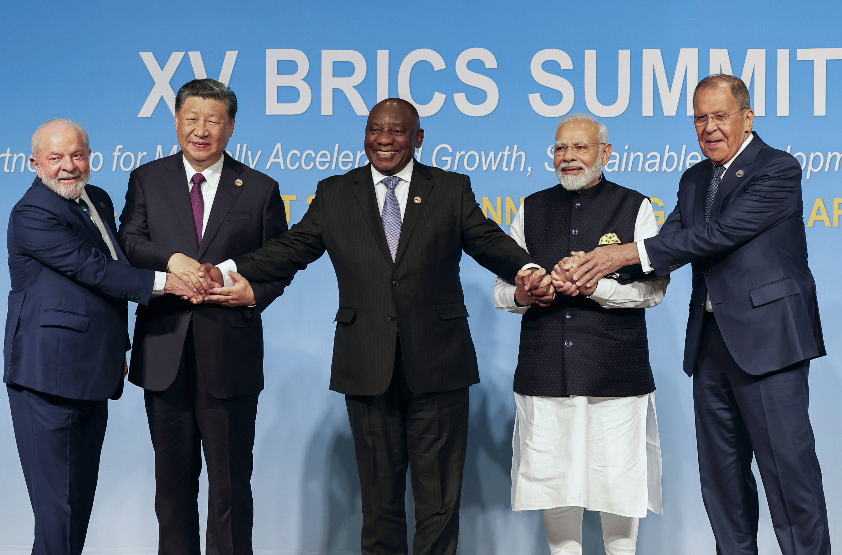 מנהיגי פסגת ה-BRICS בדרום אפריקה 