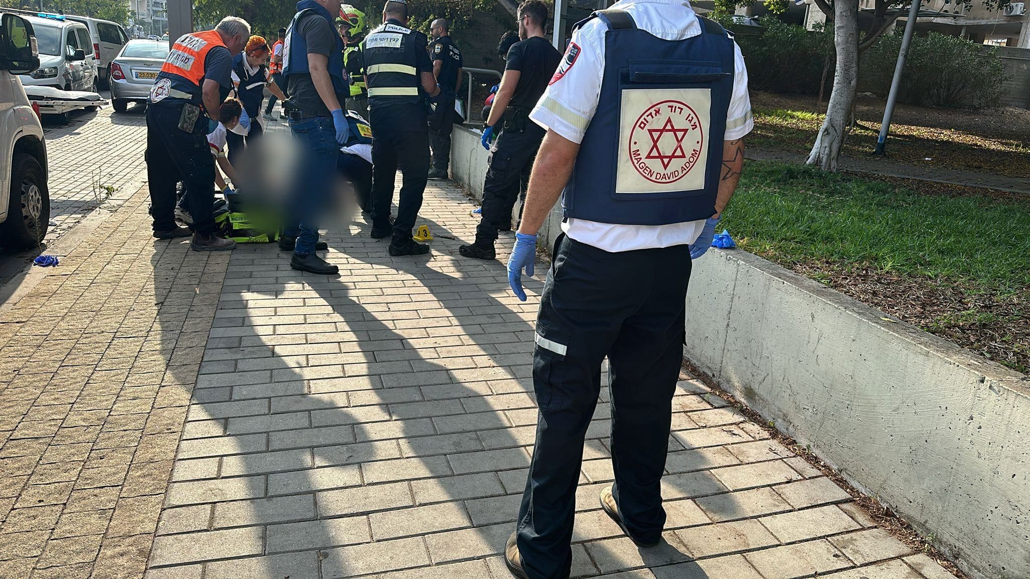 זירת הפיגוע בחולון 04.08.24