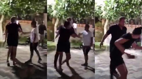 פעיל ימינה תועד תוקף מפגינה מול ביתו וטען: "עברתי לינץ'"
