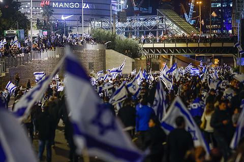 מחאה, הפגנה, ימין, הרפורמה המשפטית