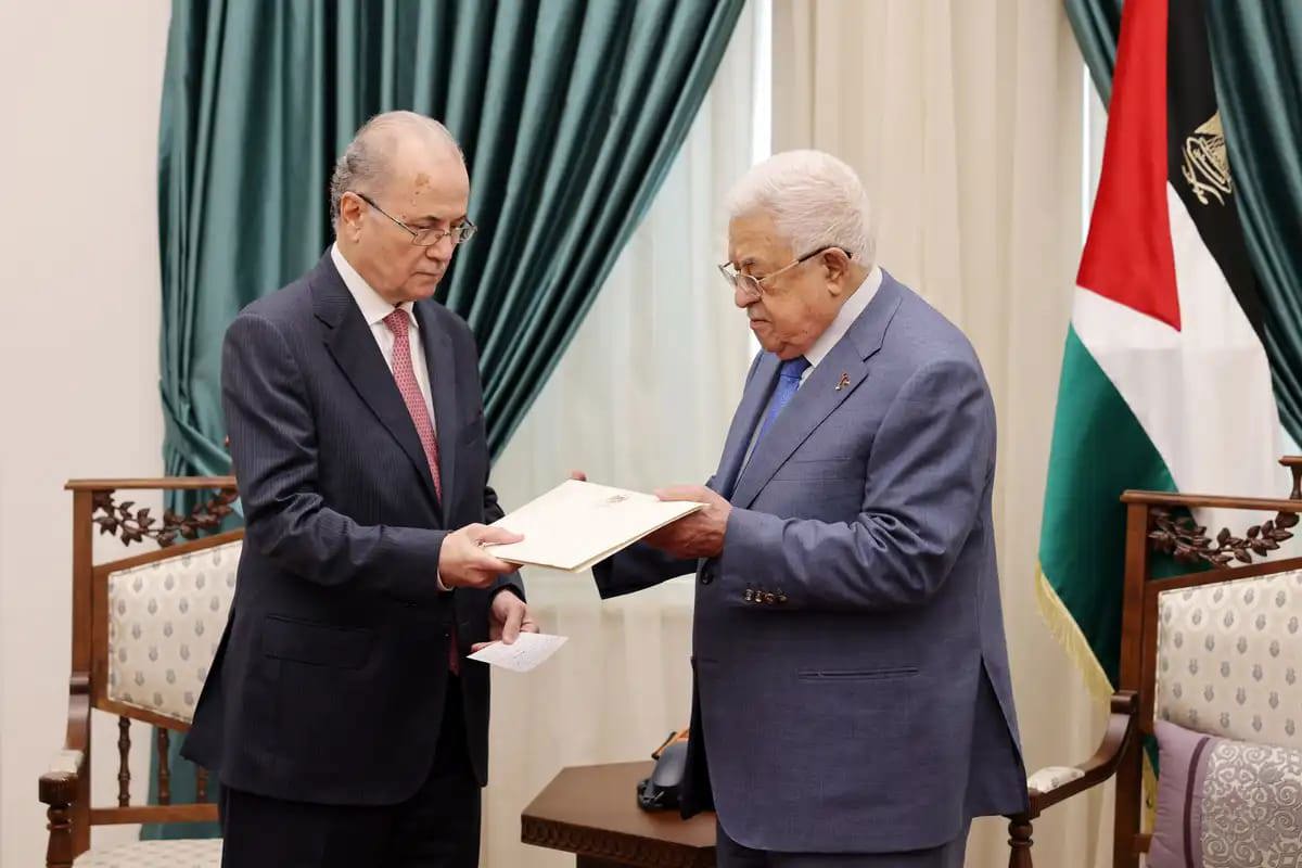 אבו מאזן ומוחמד מוסטפא