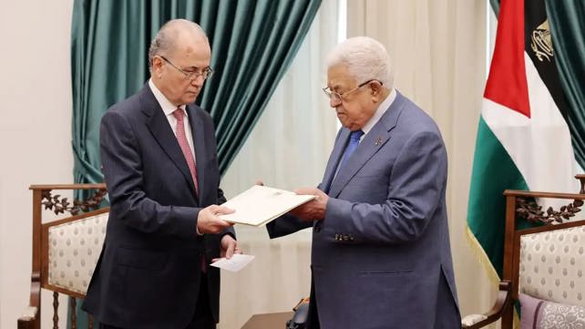 אבו מאזן ומוחמד מוסטפא