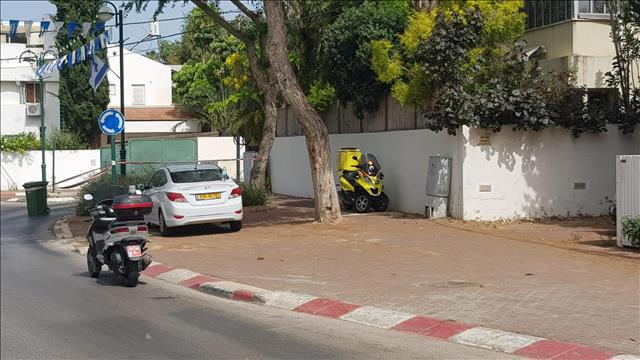 זירת אירוע הדקירה ברמת השרון