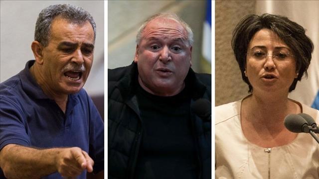 חנין זועבי, דוד אמסלם וג'מאל זחאלקה