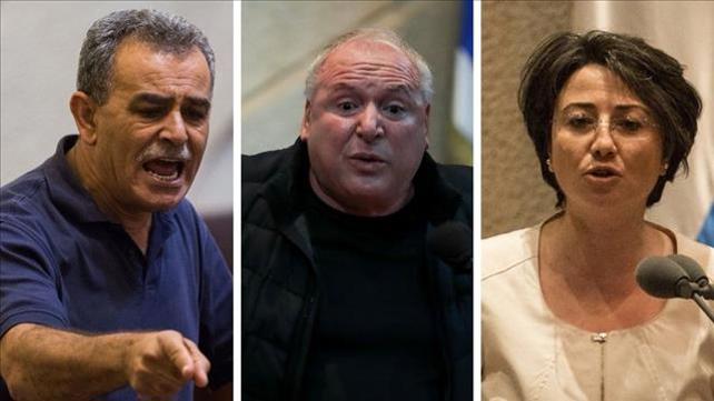 חנין זועבי, דוד אמסלם וג'מאל זחאלקה