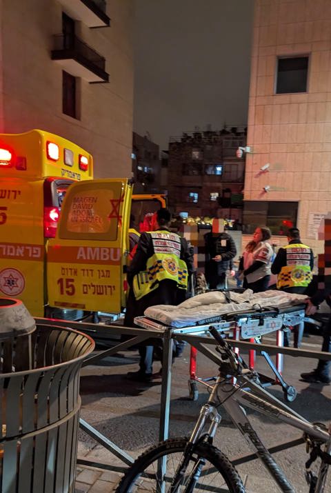 זירת התאונה בירושלים