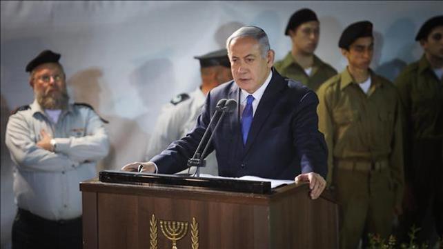 נתניהו בהלווייתו של זכריה באומל