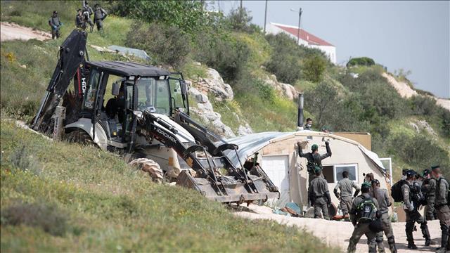 הריסת מבנים לא חוקיים במאחז קומי אורי, אפריל 2020