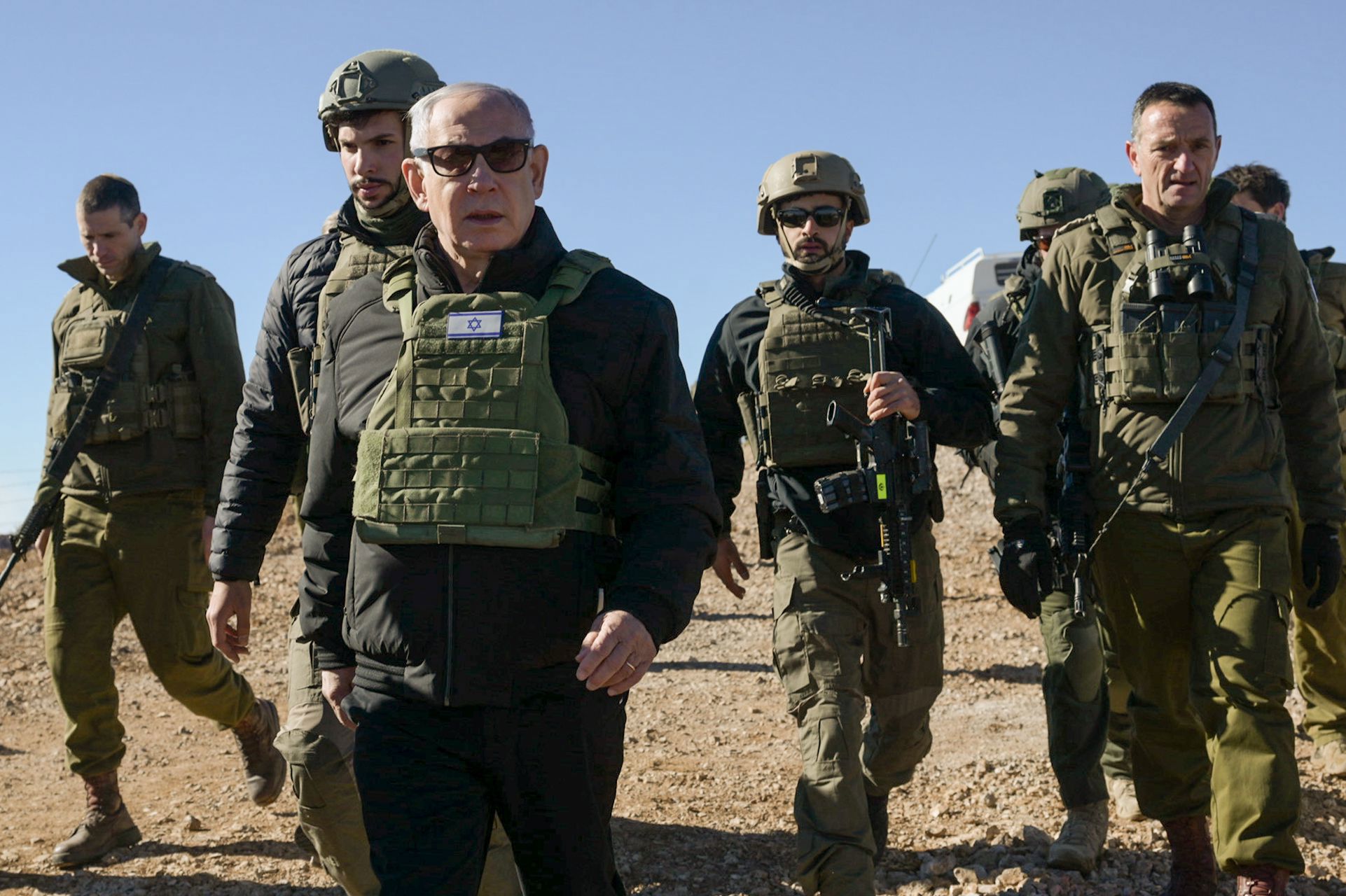 ראש הממשלה נתניהו בחרמון הסורי