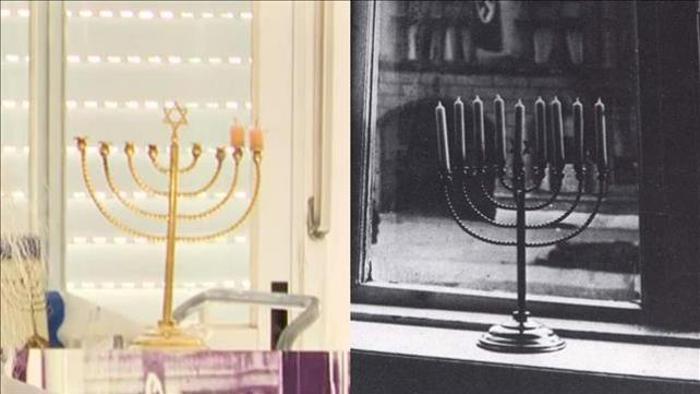 חנוכיית משפחת פוזנר, בשנת 1932 בגרמניה והיום בבית שמש