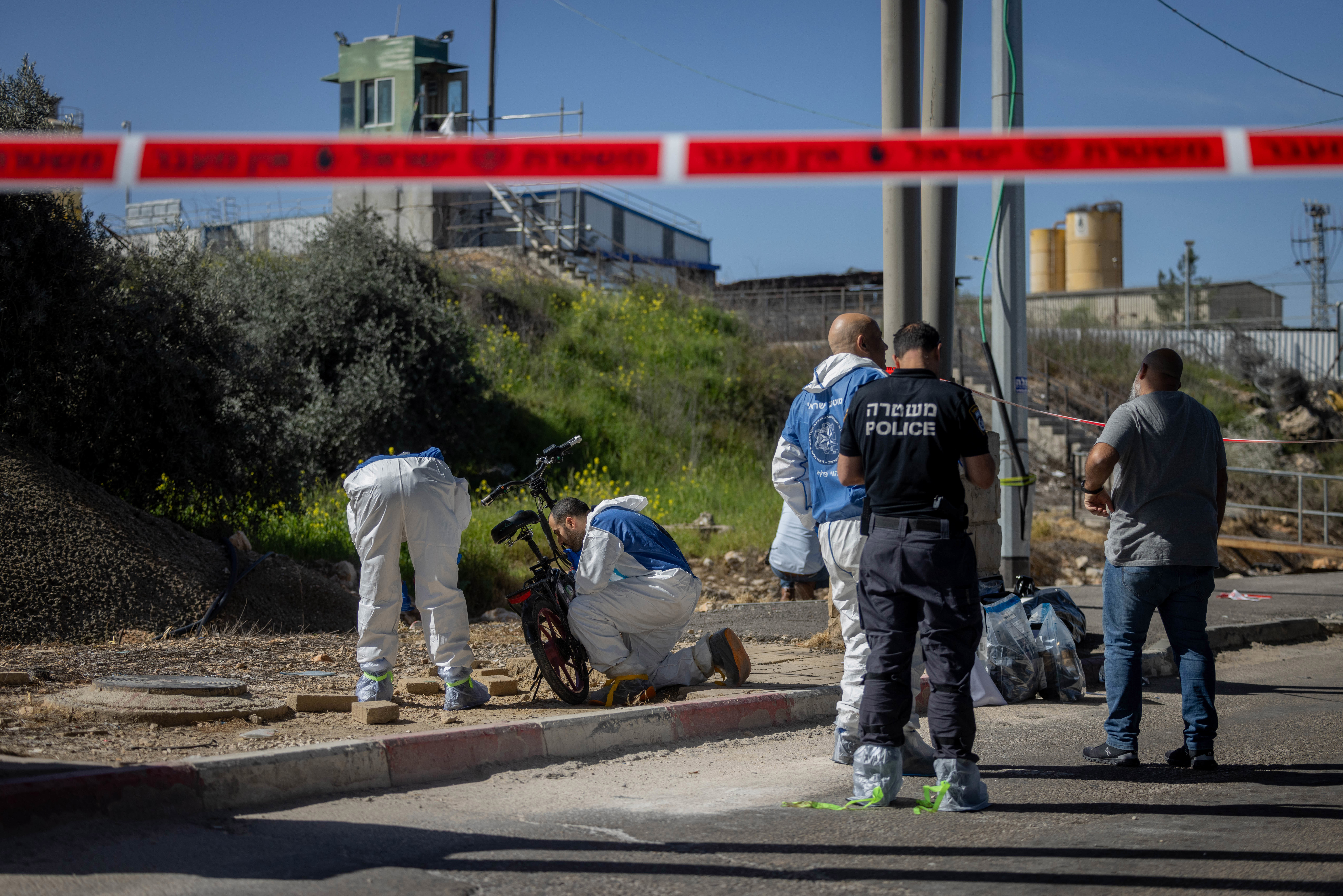 זירת פיגוע מחסום המנהרות ירושלים, 13.03.24