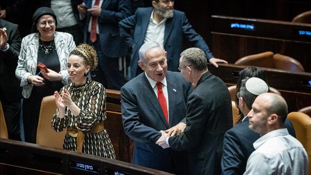 לוין ונתניהו במליאה, 21.02.23