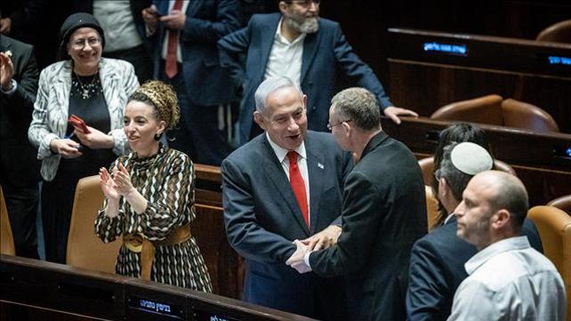 לוין ונתניהו במליאה, 21.02.23
