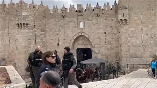 זירת האירוע בשער שכם, 18.01.20