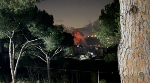 תיעוד מתקיפת צה"ל באזור העיירה נבטיה בדרום לבנון, 19.06.26