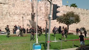 זירת הפיגוע בשער יפו בירושלים