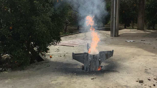 חלקי טיל נ"מ סורי שנפל בלבנון