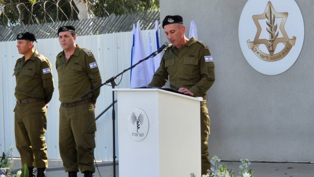 דובר צה"ל היוצא תא"ל דניאל הגרי בטקס הפרידה ממנו