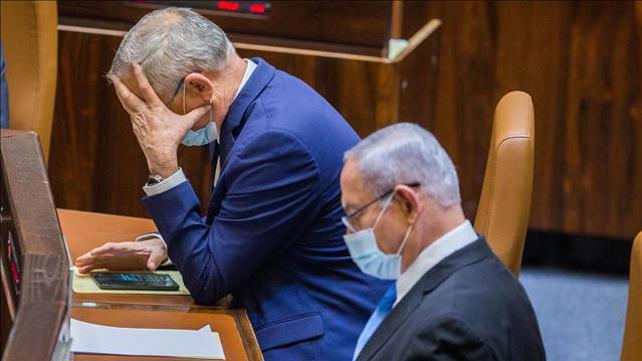 רה"מ בנימין נתניהו ובני גנץ במליאת הכנסת, 24.08.20 