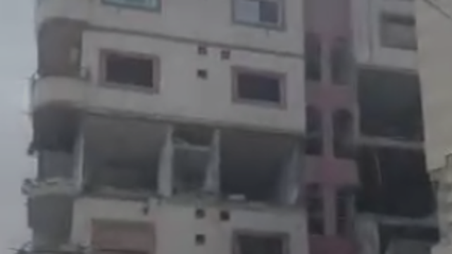 הדירות שנפגעו בתקיפה בדמשק