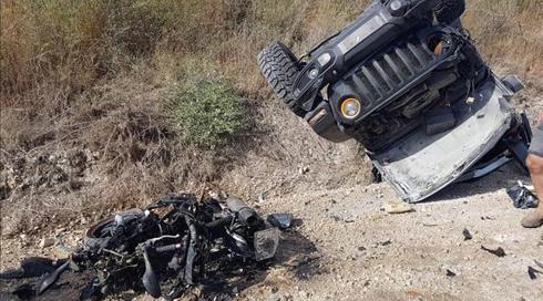 שני הרוגים בתאונה בין ג'יפ לאופנוע בין כפר קרע לרגבים