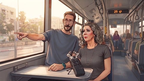 קרן נויבך ושאול אמסטרדמסקי בשיחה על התחבורה הציבורית בישראל