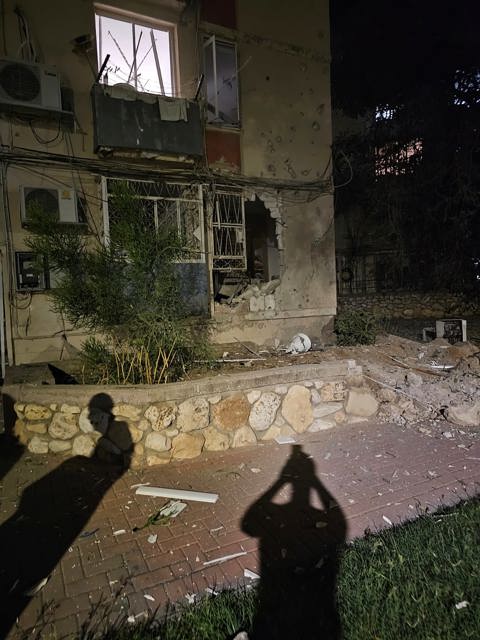 הבניין שנפגע ברחוב יוספטל באשקלון