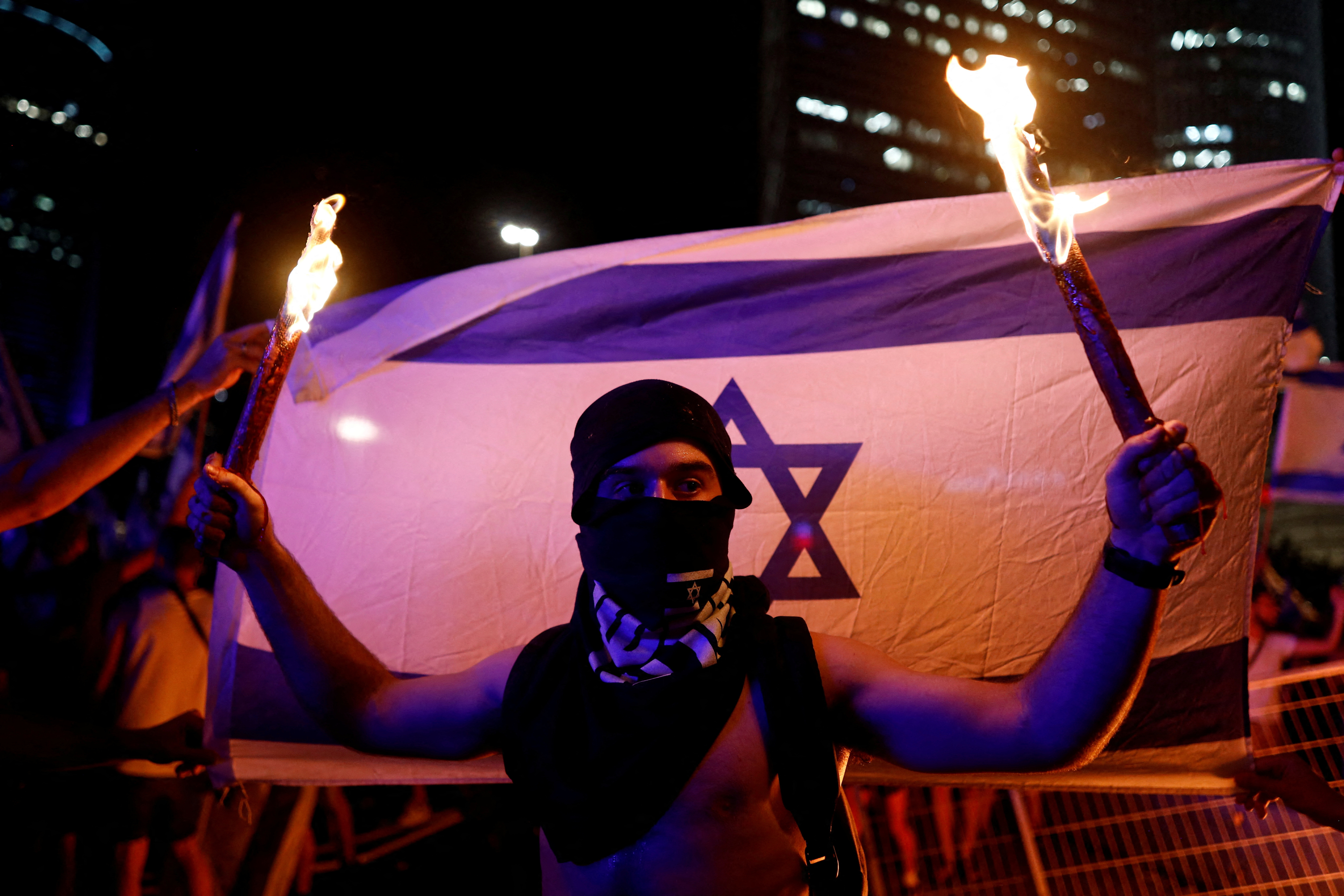הפגנה נגד הרפורמה בת"א
