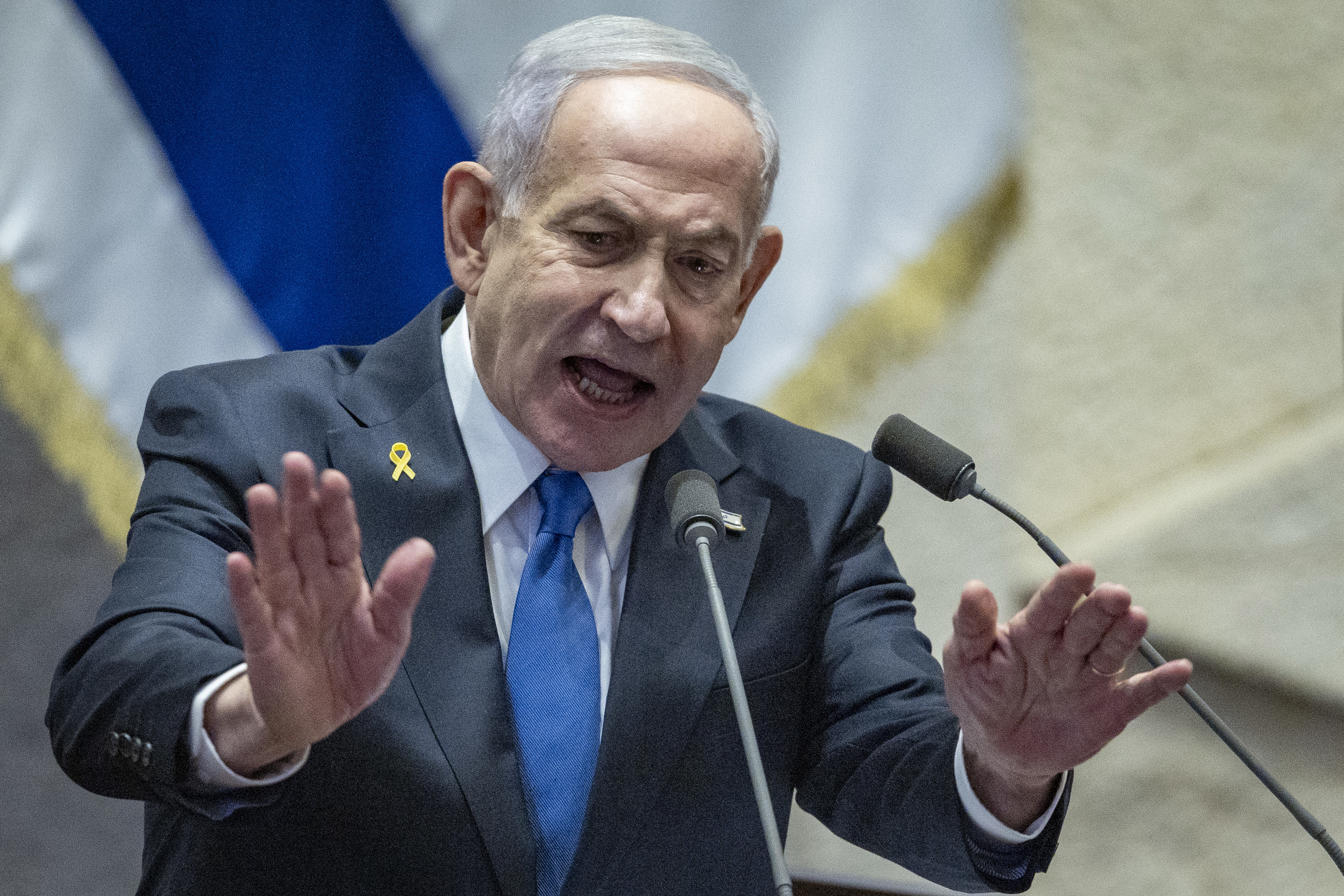 נתניהו במליאת הכנסת בפתיחת מושב החורף