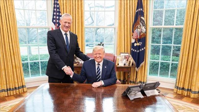 בני גנץ בפגישה עם דונלד טראמפ 27.01.20