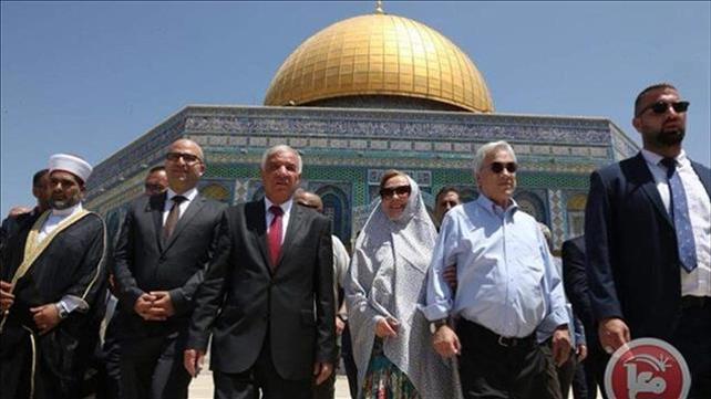 נשיא צ'ילה בביקור בהר הבית